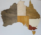 Timber Map of Australia Wall Art