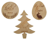 Baby Milestone Plaque Set PJ Laser Designs QLD