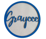 Hoop Nursery Wood Name Sign PJ Laser Designs QLD