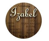Timber Birth Announcement QLD PJ Laser Designs