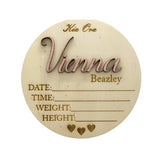 Custom Timber Birth Announcement