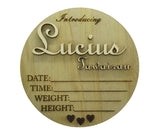 Timber Birth Announcement QLD PJ Laser Designs