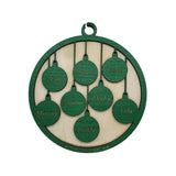 Personalised Custom Christmas Ornament Family Names PJ Laser Design QLD