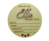 Timber Birth Announcement QLD PJ Laser Designs