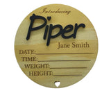 Timber Birth Announcement QLD PJ Laser Designs