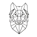 Geometric Wolf Art PJ Laser Designs QLD