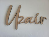 Acrylic Options Script Name Sign PJ Laser Design QLD
