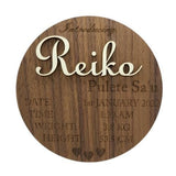 Timber Birth Announcement QLD PJ Laser Designs