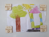 Child Art Timber Magnet PJ Laser Design QLD