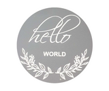 Hello World Acrylic Birth Announcement Plaque