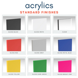 Acrylic Colour Options PJ Laser Designs