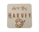 Child Art Timber Magnet PJ Laser Design QLD