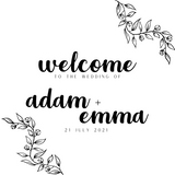 Botanical Artwork Oak Wedding Sign PJ Laser Designs QLD