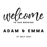 Text Only Artwork Oak Wedding Sign PJ Laser Designs QLD