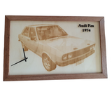 Engraved Car Photo Graphic Image on Framed Timber PJ Laser Designs QLD