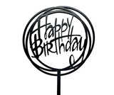 Happy Birthday Circular Cake Topper PJ Laser Designs QLD