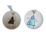 Sketch Etch Child Artwork Gift Tag PJ Laser Designs QLD