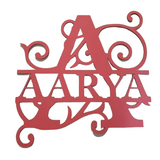 Pink Hand Painted Surname Sign Custom Queensland PJ Laser Designs