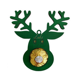 Personalised Christmas Ornament Reindeer PJ Laser Designs QLD