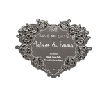 Clear Acrylic Save the Date Magnet PJ Laser Designs QLD