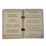 Wedding Vow Wedding Memento PJ Laser Design QLD