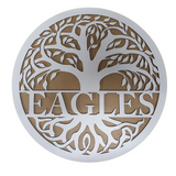 White personalised tree of life wall art PJ Laser Designs QLD