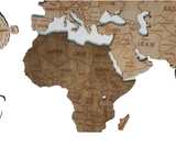Wooden World Map Wall Art PJ Laser Design QLD