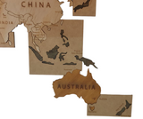 Wooden World Map Wall Art PJ Laser Design QLD
