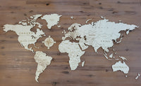 Wooden World Map - Wall Art