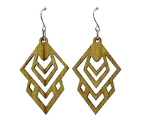 Timber Earrings Sustainable PJ Laser Designs QLD