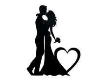 Bride Groom Heart Silhouette Cake Topper PJ Laser Designs QLD