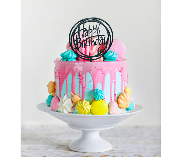 Happy Birthday Circular Cake Topper