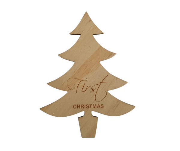 My First Christmas Milestone Plaque Tree PJ Laser Designs QLD