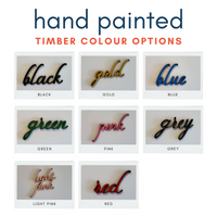 Hand Painted Timber Colours  Mandalla