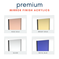 Mirror Finish Colours Acrylic House Numbers PJ Laser Designs