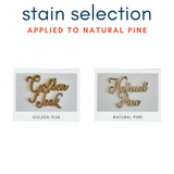 Timber Stain Colour Options Family Tree PJ Laser Design QLD