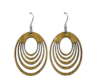 Timber Earrings Sustainable PJ Laser Designs QLD