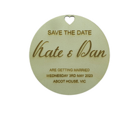 Timber Save the Date Magnet PJ Laser Designs QLD