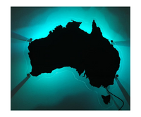 LED Acrylic Map of Australia Art PJ Laser Design QLD