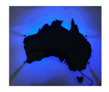 LED Acrylic Map of Australia Art PJ Laser Design QLD
