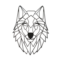 Wolf Wall Art Geometric PJ Laser Designs QLD