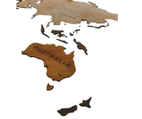 Wooden World Map Wall Art PJ Laser Design QLD